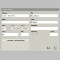 Editor zum bearbeiten der Tackdaten und wenn aktiviert, der ID3-Tags der Audiodateien.