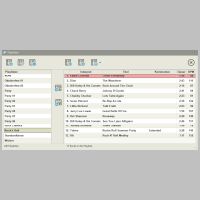 Fenster zum Anlegen, Bearbeiten, Importieren, Exportieren und Löschen von Playlisten