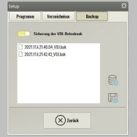 Einstellungen für das Backup der VDJ-Datenbank.